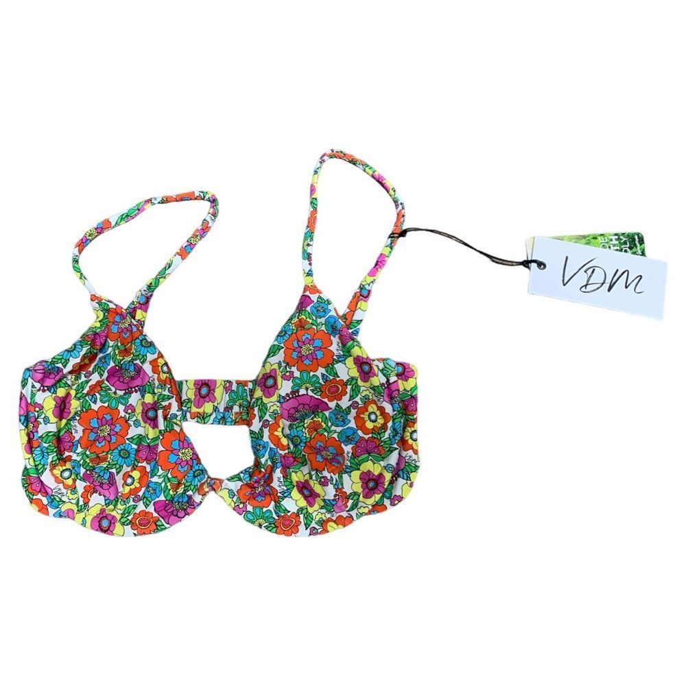 VDM x Revolve, Floral Bikini Top, Small, BIKINI TOP ONLY, NWT